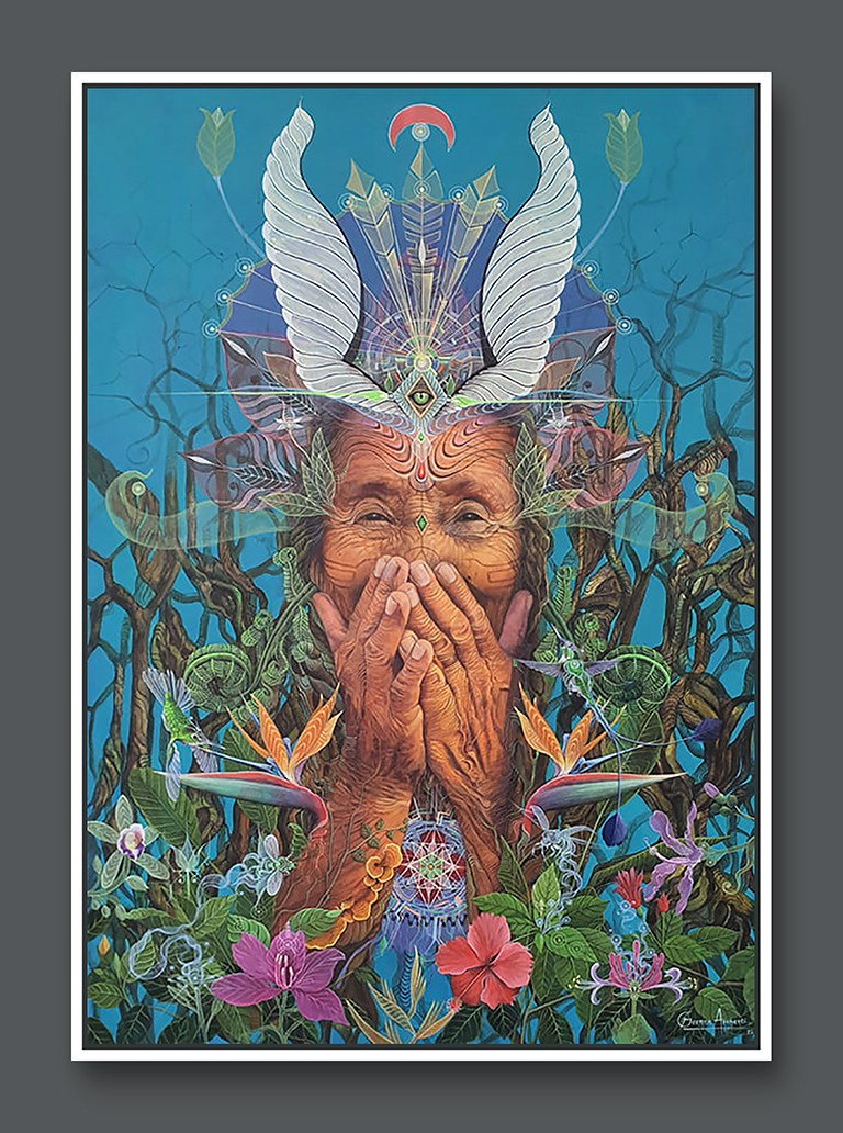 Zeitgenössische kunst kunstdrucke limitierte editionen galerie hamburg malerei schamanen ayahuasca zeremonie peru geenss archenti 2