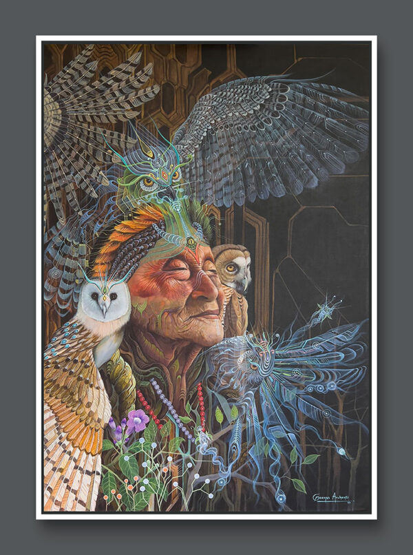 Zeitgenössische kunst kunstdrucke limitierte editionen galerie hamburg malerei schamanen ayahuasca zeremonie peru geenss archenti 6