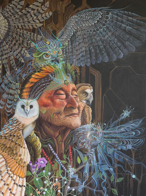 Zeitgenössische kunst kunstdrucke limitierte editionen galerie hamburg malerei schamanen ayahuasca zeremonie peru geenss archenti 7