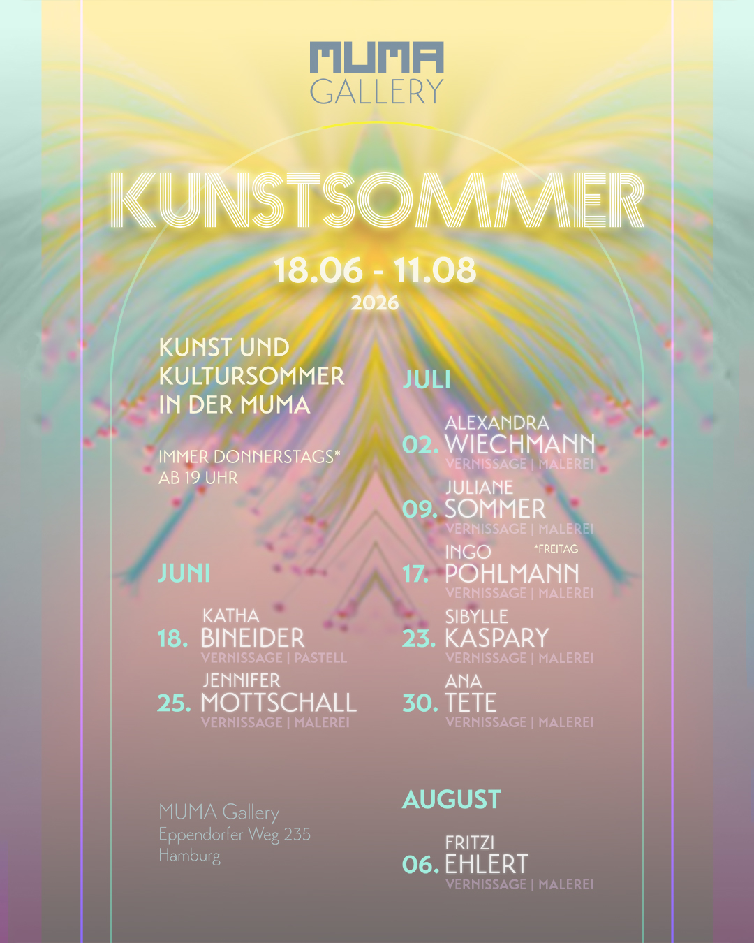 MUMA Gallery Kunstsommer 2026 Ausstellung Hamburg