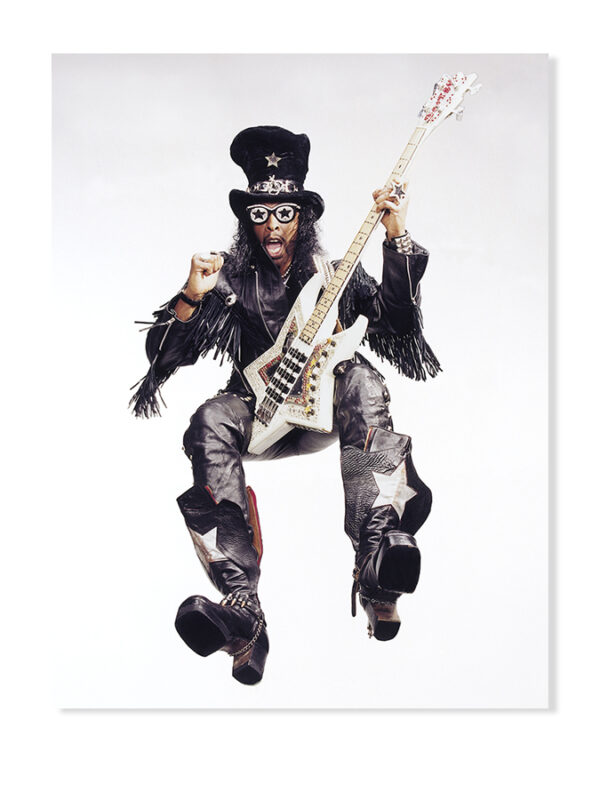 Künstlerisches Portrait „Bootsy Collins“ von Berry Behrendt aus dem Jahr 2002 – limitierte Edition auf Alu Dibond